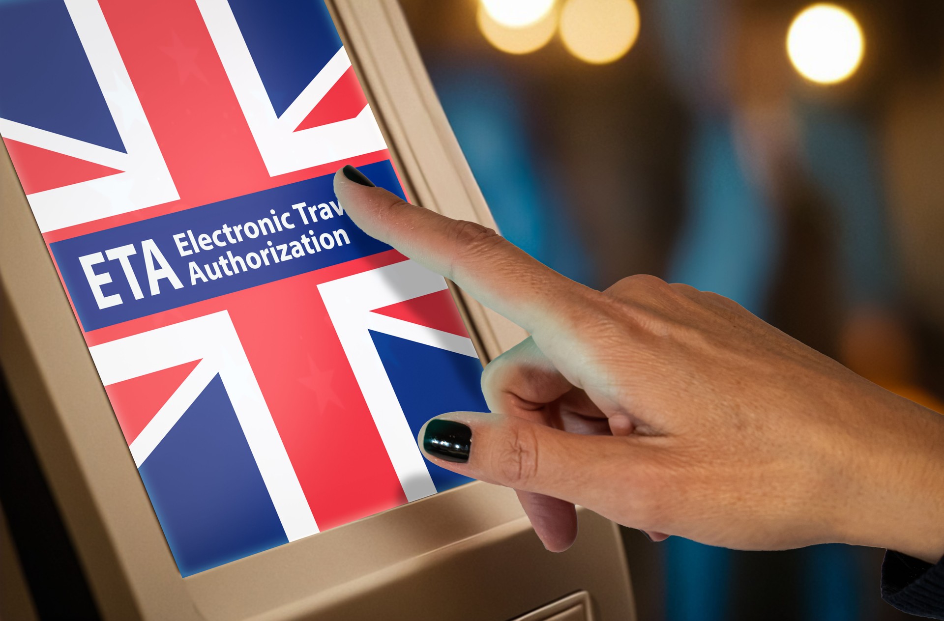 Touchscreen Display for UK ETA Application Process