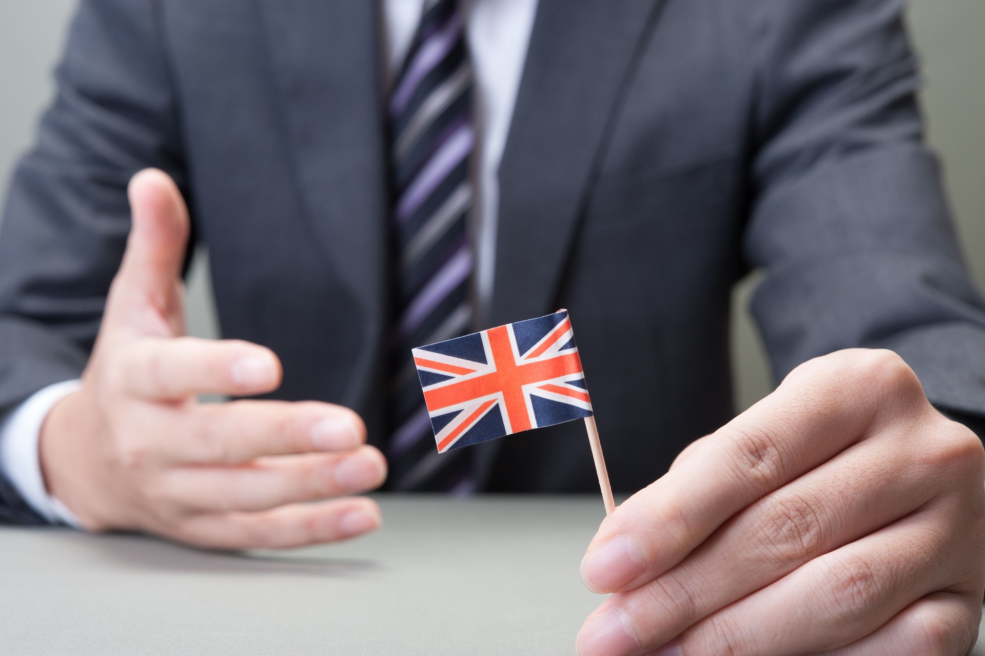 Japanese have a small flag of the United Kingdom of